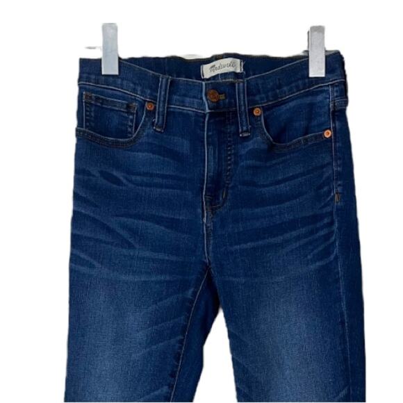 Madewell Women's Jeans 9” Mid Rise Skinny Ankle Medium Blue Wash Size 26 - Picture 3 of 6